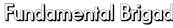 Fundamental Brigade font preview